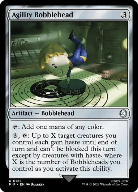 Agility Bobblehead, Fallout — Magic: The Gathering card