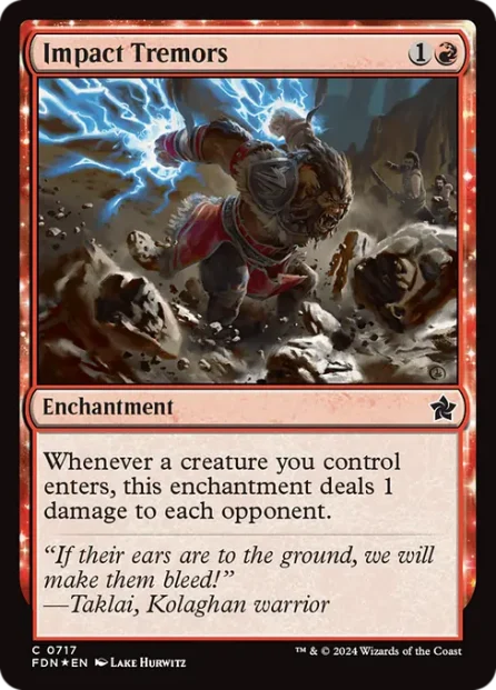 Impact Tremors, Foundations, foil — Magic: The Gathering card