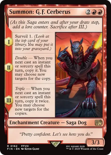 Summon: G.F. Cerberus, Final Fantasy — Magic: The Gathering card