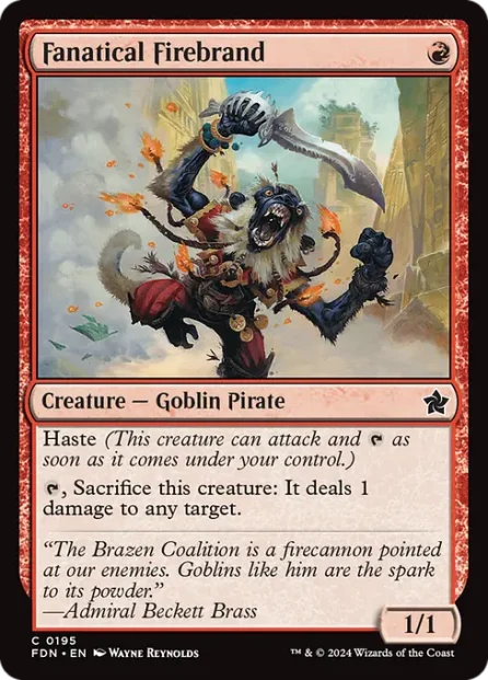 Fanatical Firebrand, Foundations — Magic: The Gathering card