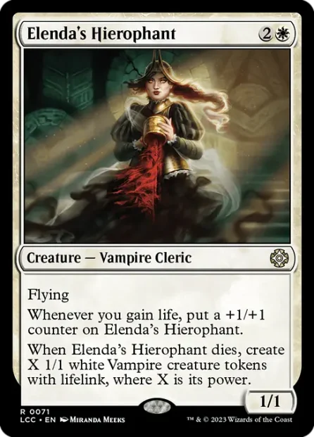 Elenda's Hierophant, The Lost Caverns of Ixalan Commander — Magic: The Gathering card