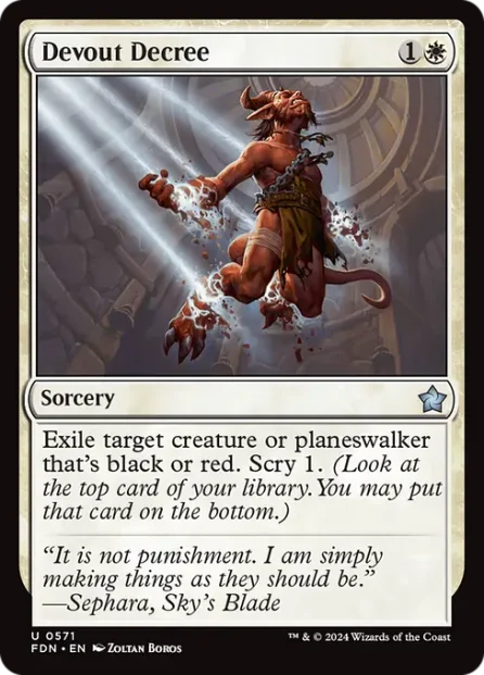 Devout Decree, Foundations — Magic: The Gathering card