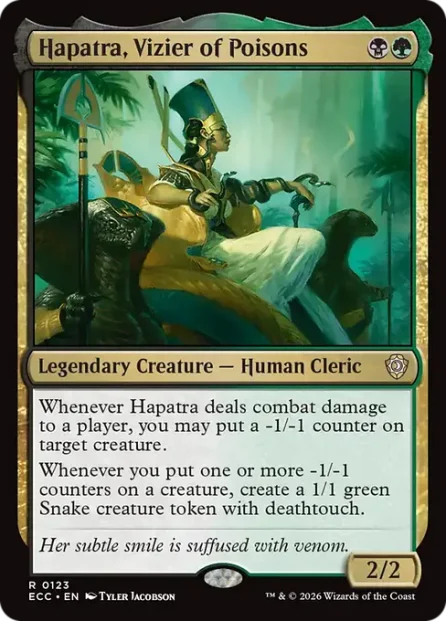 Hapatra, Vizier of Poisons, Lorwyn Eclipsed Commander — Magic: The Gathering card