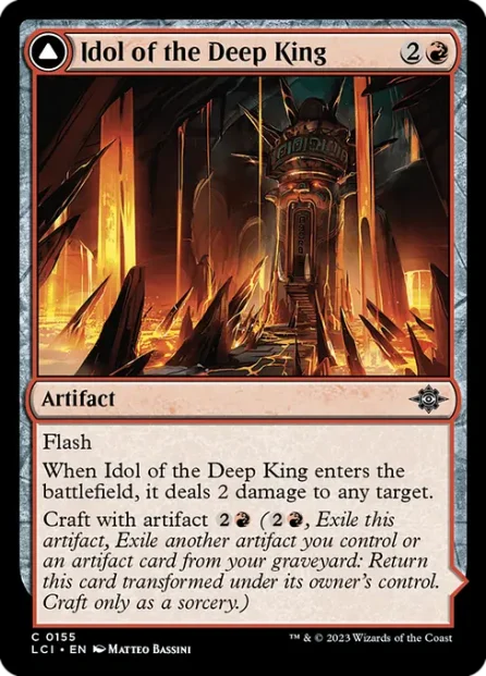 Idol of the Deep King // Sovereign's Macuahuitl, The Lost Caverns of Ixalan — Magic: The Gathering card