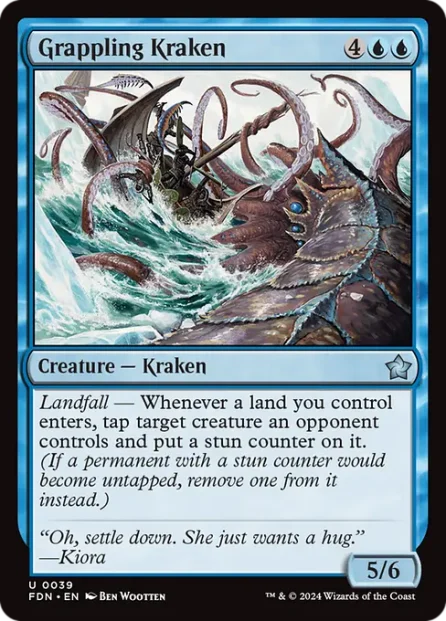 Grappling Kraken, Foundations — Magic: The Gathering card