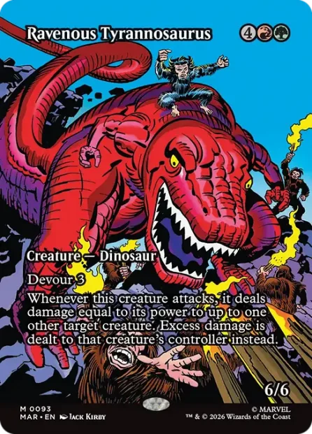 Ravenous Tyrannosaurus, Marvel Universe — Magic: The Gathering card