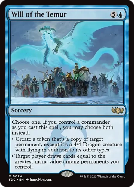 Will of the Temur, Tarkir: Dragonstorm Commander — Magic: The Gathering card