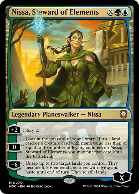 Nissa, Steward of Elements, Modern Horizons 3 Commander — Magic: The Gathering card