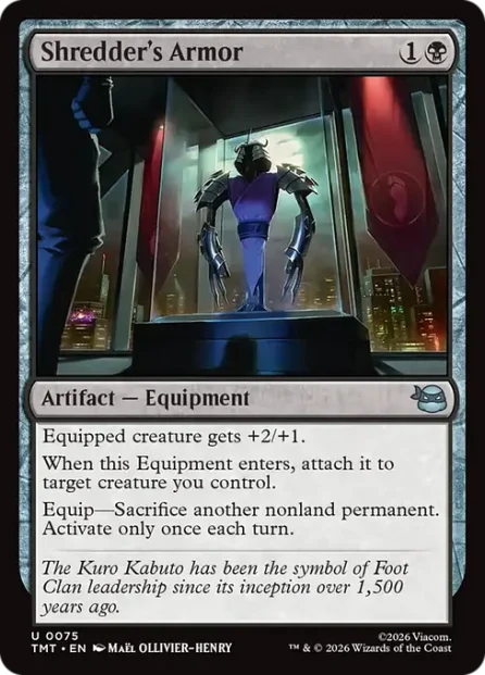 Shredder's Armor, Teenage Mutant Ninja Turtles — Magic: The Gathering card