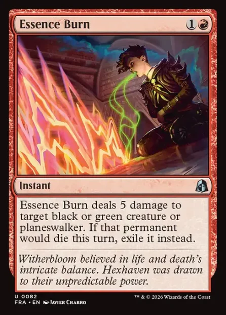 Essence Burn, Reality Fracture — Magic: The Gathering card