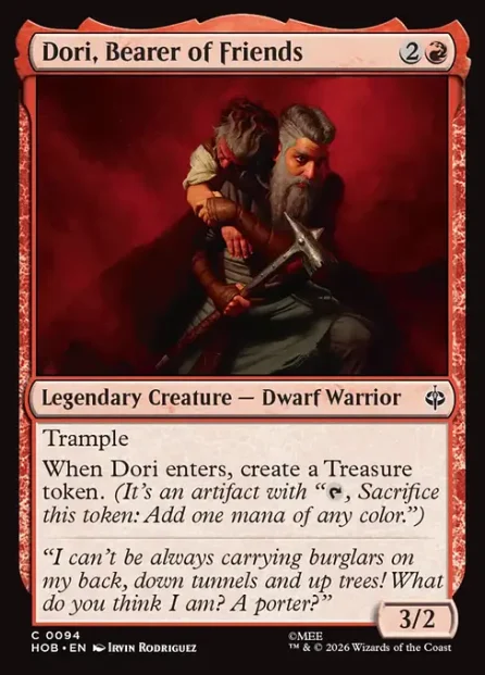 Dori, Bearer of Friends, The Hobbit — Magic: The Gathering card