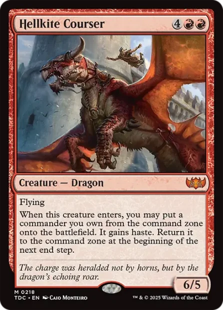 Hellkite Courser, Tarkir: Dragonstorm Commander — Magic: The Gathering card