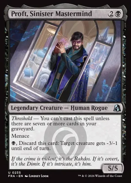 Proft, Sinister Mastermind, Reality Fracture — Magic: The Gathering card