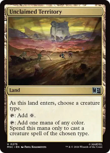 Unclaimed Territory, Marvel Super Heroes Commander — Magic: The Gathering card
