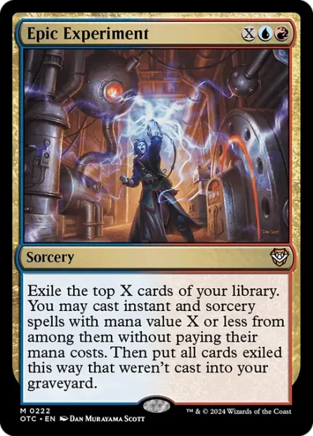 Epic Experiment, Outlaws of Thunder Junction Commander — Magic: The Gathering card