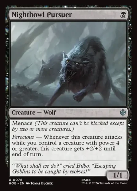 Nighthowl Pursuer, The Hobbit — Magic: The Gathering card