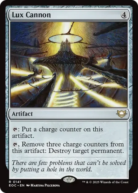 Lux Cannon, Edge of Eternities Commander — Magic: The Gathering card