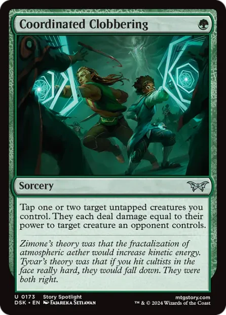 Coordinated Clobbering, Duskmourn: House of Horror — Magic: The Gathering card