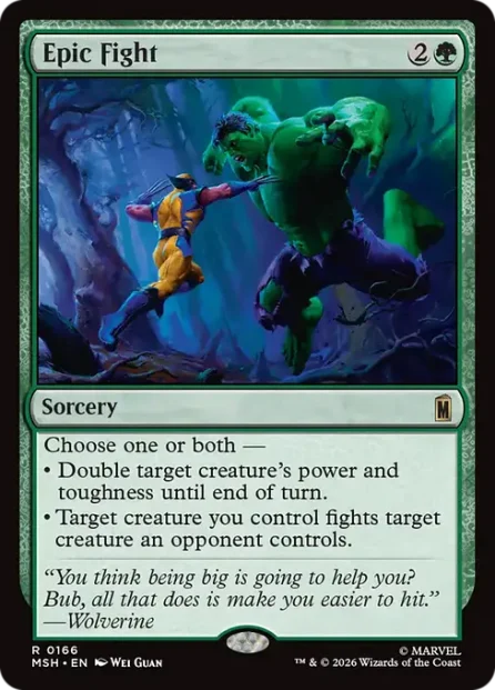 Epic Fight, Marvel Super Heroes — Magic: The Gathering card