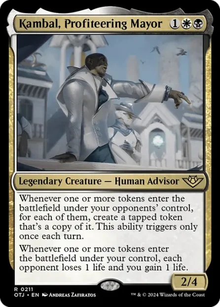 Kambal, Profiteering Mayor, Outlaws of Thunder Junction — Magic: The Gathering card