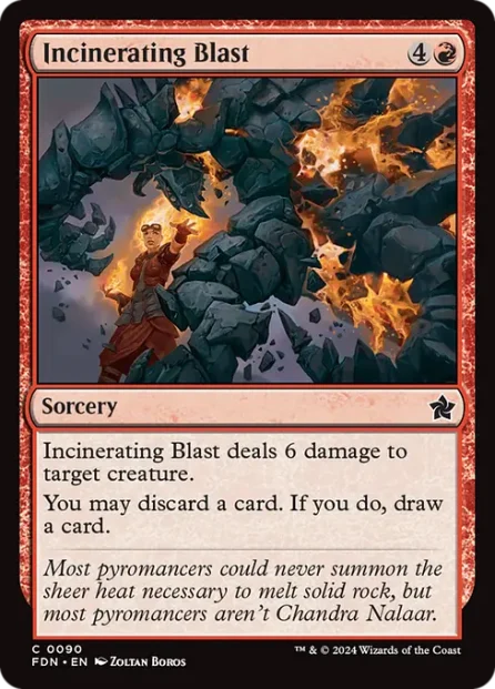 Incinerating Blast, Foundations — Magic: The Gathering card
