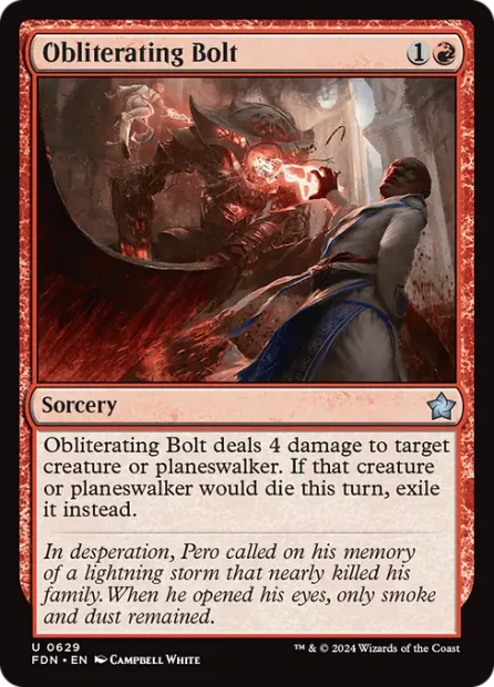 Obliterating Bolt, Foundations — Magic: The Gathering card