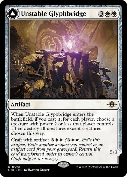 Unstable Glyphbridge // Sandswirl Wanderglyph, The Lost Caverns of Ixalan — Magic: The Gathering card
