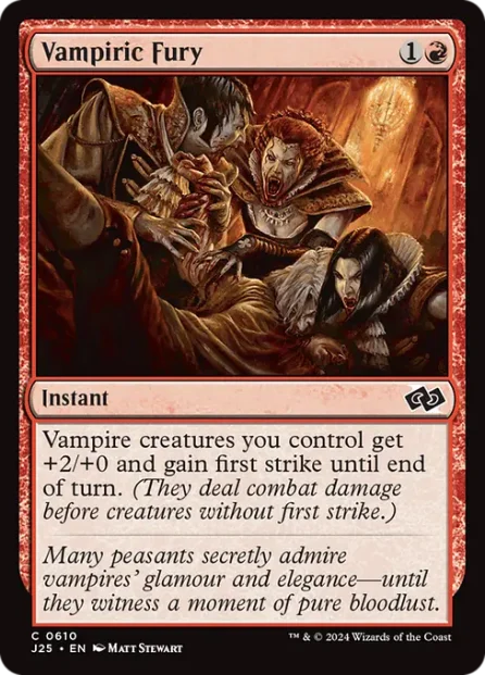 Vampiric Fury, Foundations Jumpstart — Magic: The Gathering card