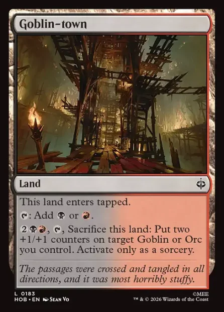 Goblin-town, The Hobbit — Magic: The Gathering card
