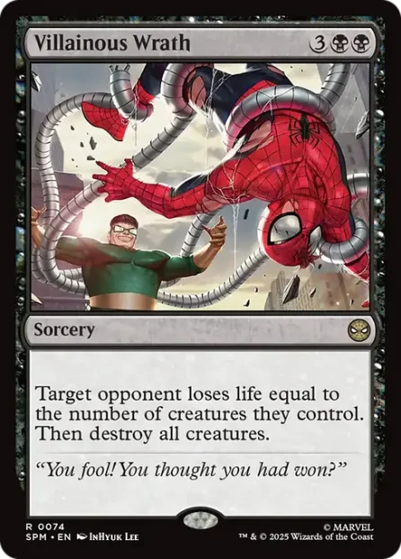 Villainous Wrath, Marvel's Spider-Man — Magic: The Gathering card