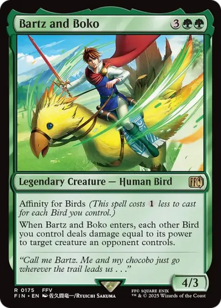 Bartz and Boko, Final Fantasy — Magic: The Gathering card