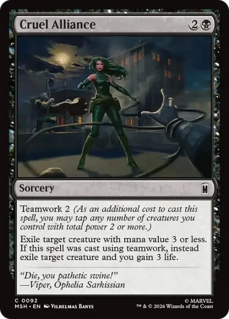 Cruel Alliance, Marvel Super Heroes — Magic: The Gathering card