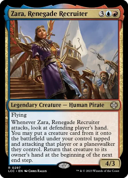 Zara, Renegade Recruiter, The Lost Caverns of Ixalan Commander — Magic: The Gathering card