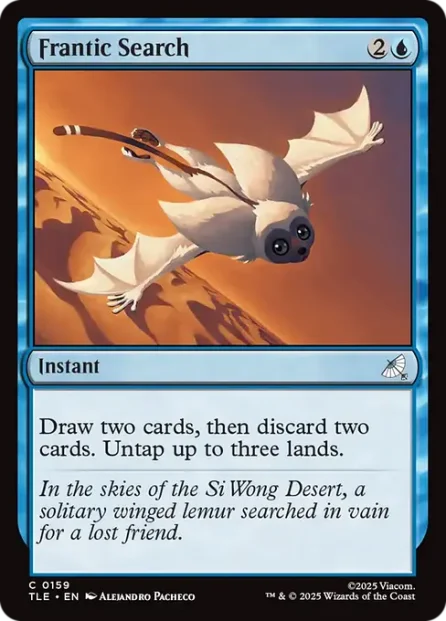 Frantic Search, Avatar: The Last Airbender Eternal — Magic: The Gathering card