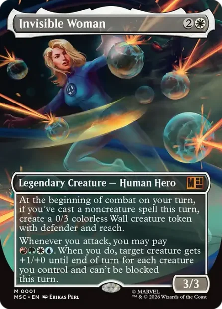 Invisible Woman, Marvel Super Heroes Commander — Magic: The Gathering card