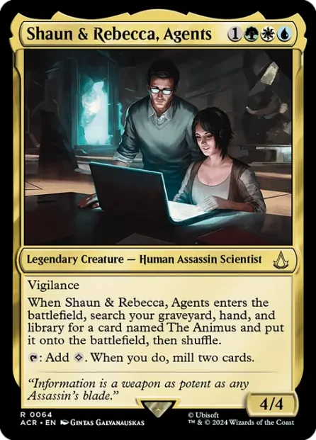 Shaun & Rebecca, Agents, Assassin's Creed — Magic: The Gathering card