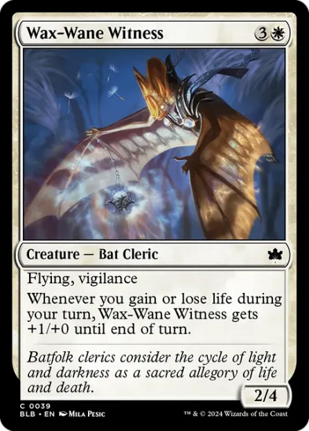 Wax-Wane Witness, Bloomburrow — Magic: The Gathering card