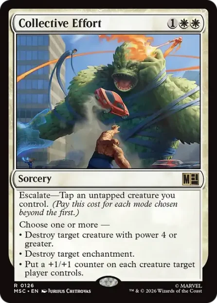 Collective Effort, Marvel Super Heroes Commander — Magic: The Gathering card