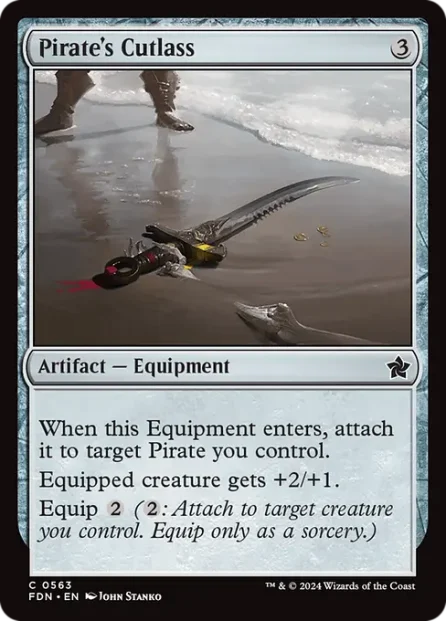 Pirate's Cutlass, Foundations — Magic: The Gathering card