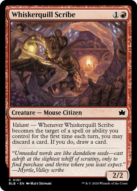 Whiskerquill Scribe, Bloomburrow — Magic: The Gathering card