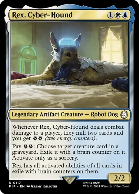 Rex, Cyber-Hound, Fallout — Magic: The Gathering card