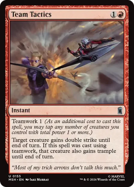 Team Tactics, Marvel Super Heroes — Magic: The Gathering card