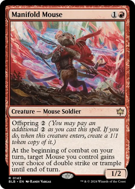 Manifold Mouse, Bloomburrow — Magic: The Gathering card
