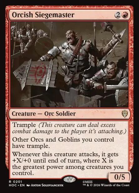 Orcish Siegemaster, The Hobbit Eternal — Magic: The Gathering card