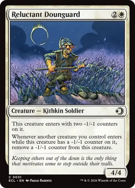 Reluctant Dounguard, Lorwyn Eclipsed — Magic: The Gathering card