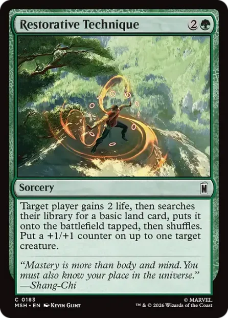 Restorative Technique, Marvel Super Heroes — Magic: The Gathering card