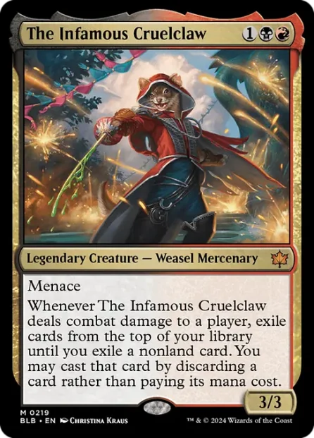 The Infamous Cruelclaw, Bloomburrow — Magic: The Gathering card