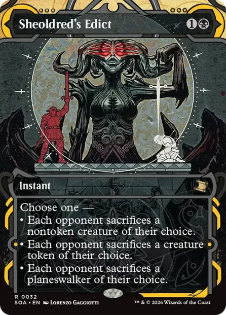 Sheoldred's Edict, Secrets of Strixhaven Mystical Archive — Magic: The Gathering card