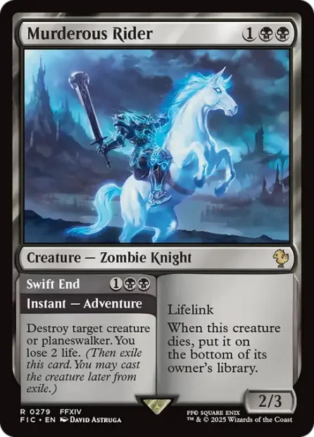 Murderous Rider // Swift End, Final Fantasy Commander — Magic: The Gathering card