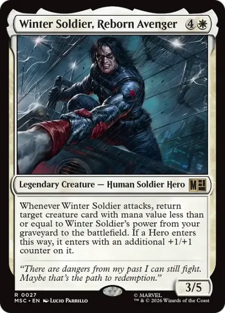 Winter Soldier, Reborn Avenger, Marvel Super Heroes Commander — Magic: The Gathering card